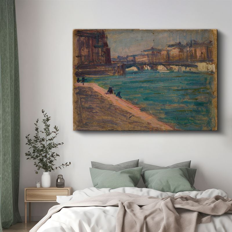 Claude Monet - Seine Nehri Üzerinde Köprü Kanvas Tablo