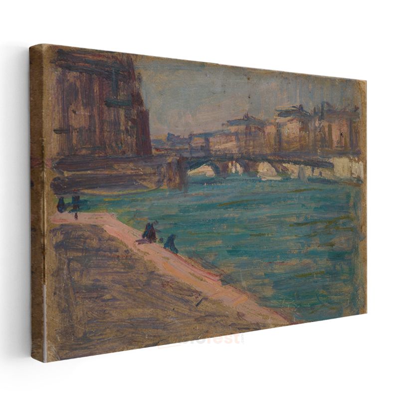 Claude Monet - Seine Nehri Üzerinde Köprü Kanvas Tablo