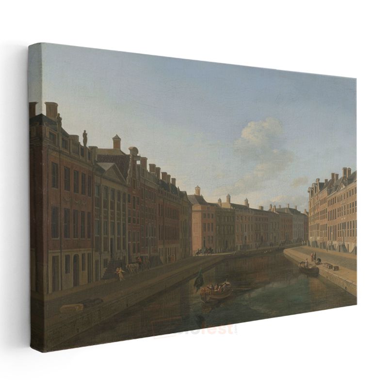 Jan van der Heyden - Amsterdam Kanalı Kanvas Tablo