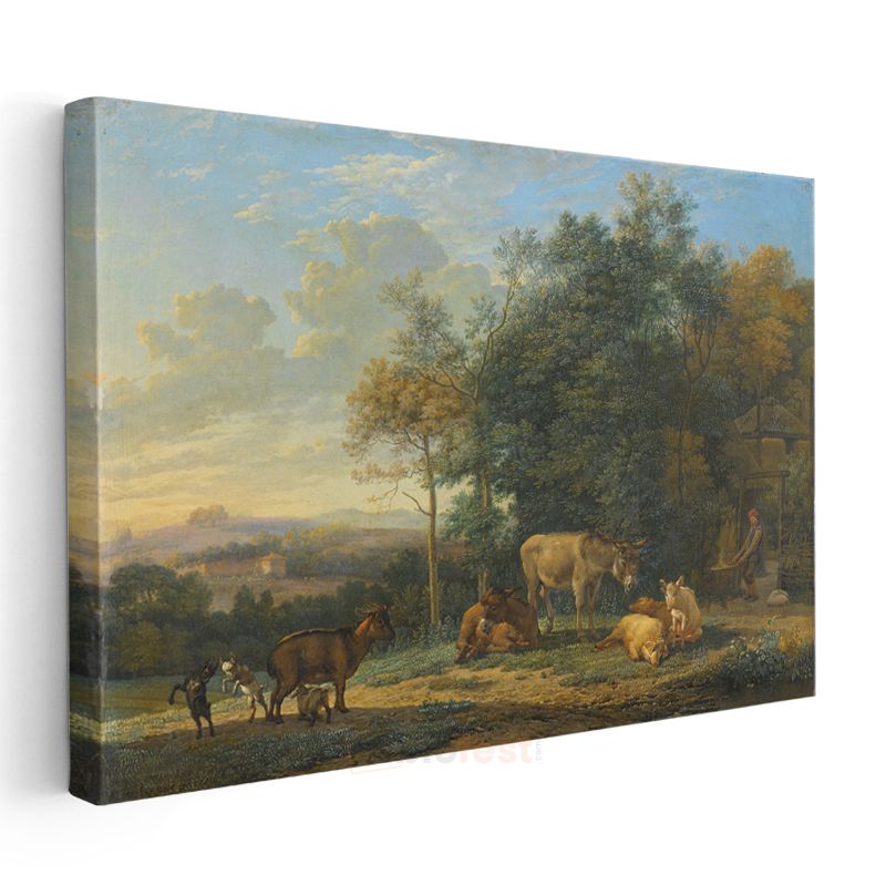 Karel Dujardin - Çiftlik Hayvanları Kanvas Tablo
