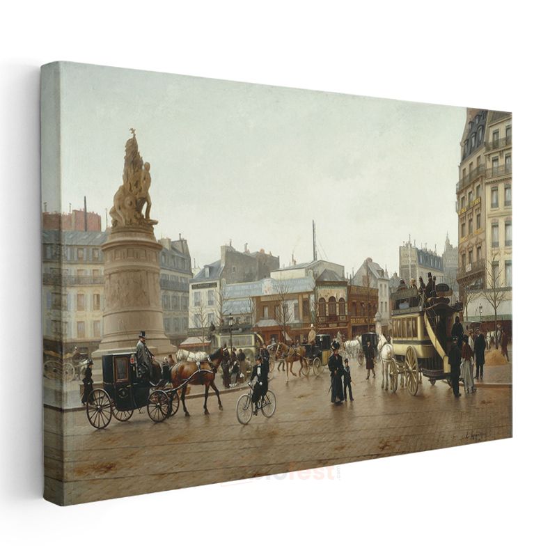 Luigi Loir - Paris Meydanı Kanvas Tablo