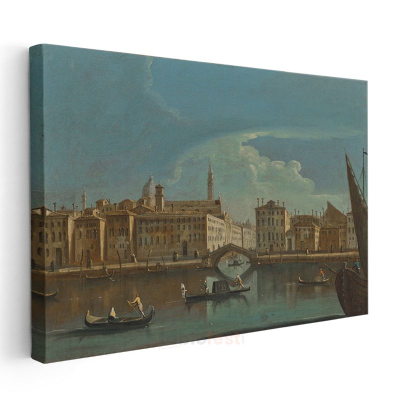 Canaletto - Venedik Kanalı Kanvas Tablo