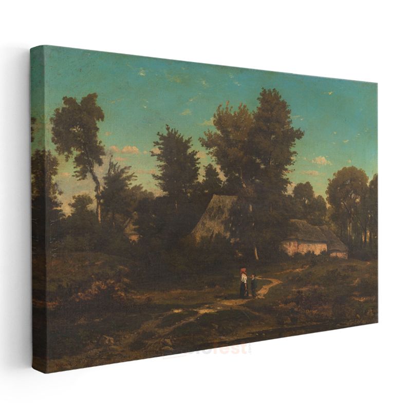 Jean-Baptiste-Camille Corot - Orman Kulübesi Kanvas Tablo