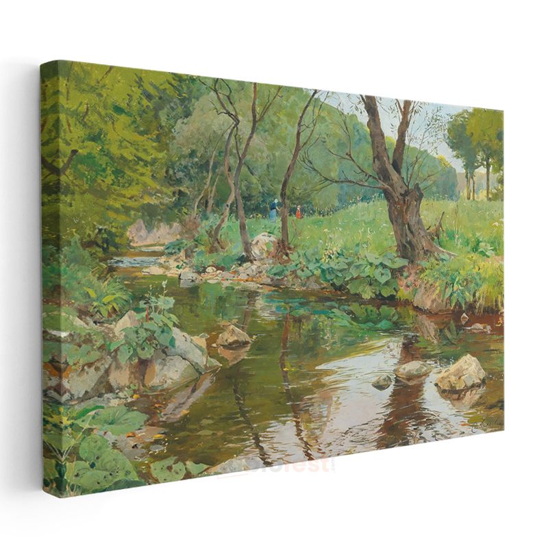 Emile Claus - Orman Deresi Kanvas Tablo