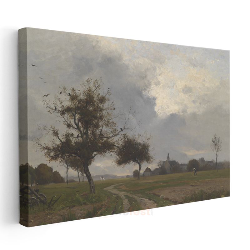 Jean-Baptiste-Camille Corot - Kırsal Manzara Kanvas Tablo