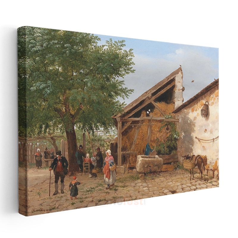 Ludwig Munthe - Köy Çeşmesi Kanvas Tablo