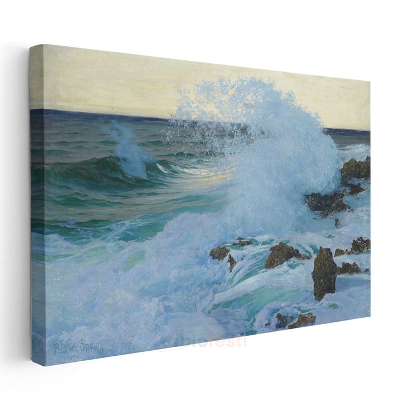 Frederick Judd Waugh - Dalgaların Dansı Kanvas Tablo