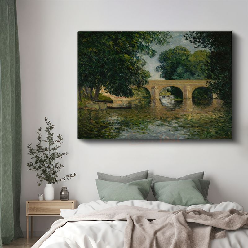 Claude Monet - Nehir Üzerindeki Köprü Kanvas Tablo