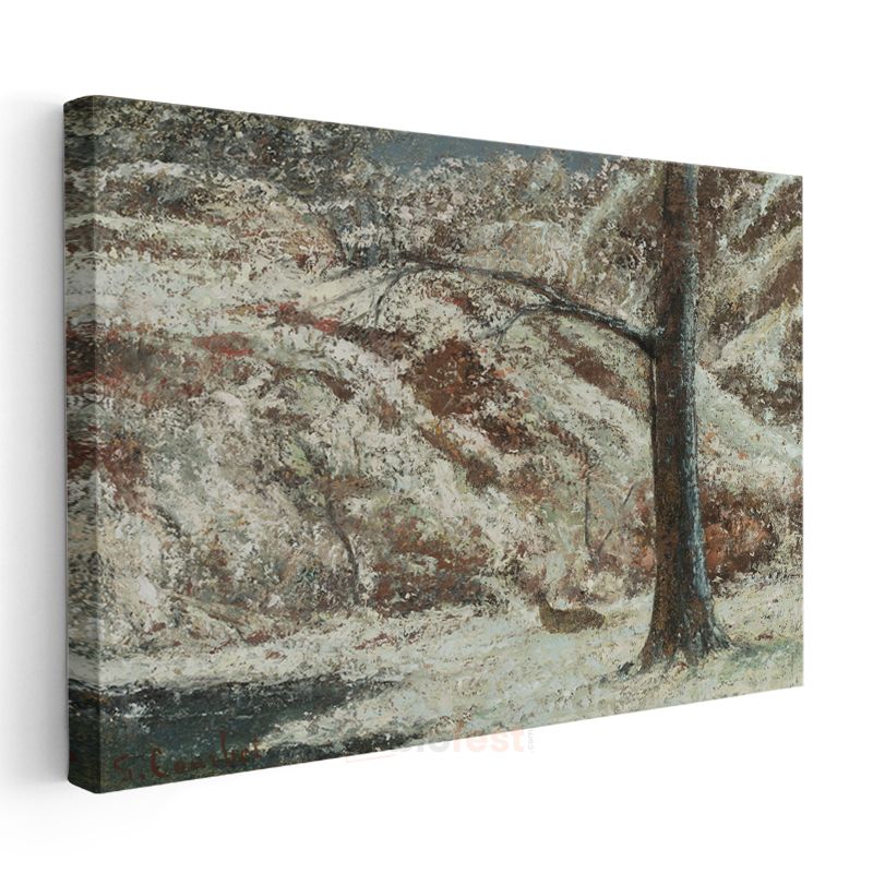 Gustave Courbet - Kış Ormanı Kanvas Tablo