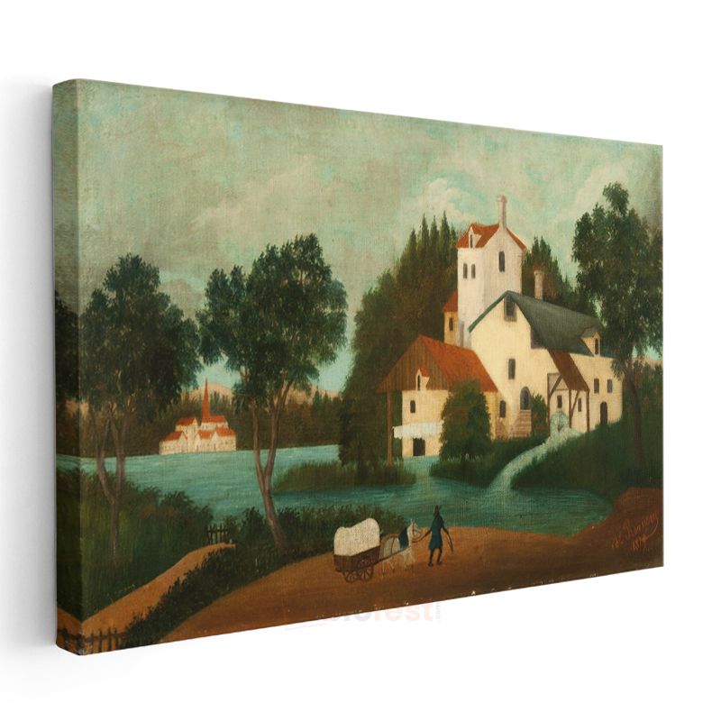 Henri Rousseau - Köy Manzarası Kanvas Tablo