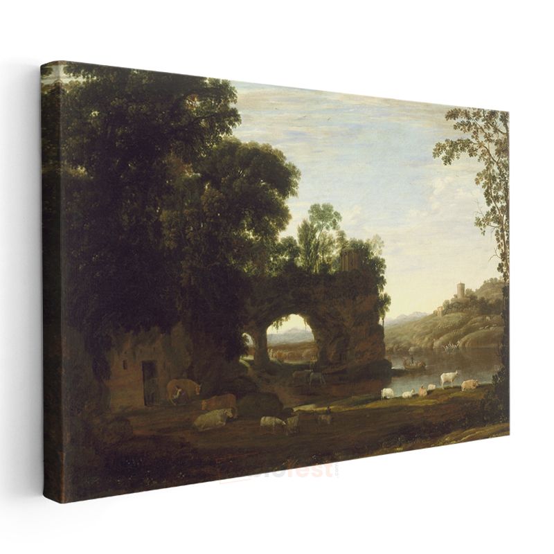 Claude Lorrain - Pastoral Manzara Kanvas Tablo