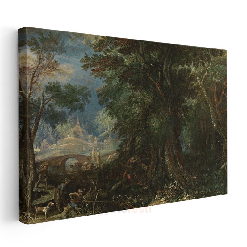 Jacob van Ruisdael - Orman Derinlikleri Kanvas Tablo