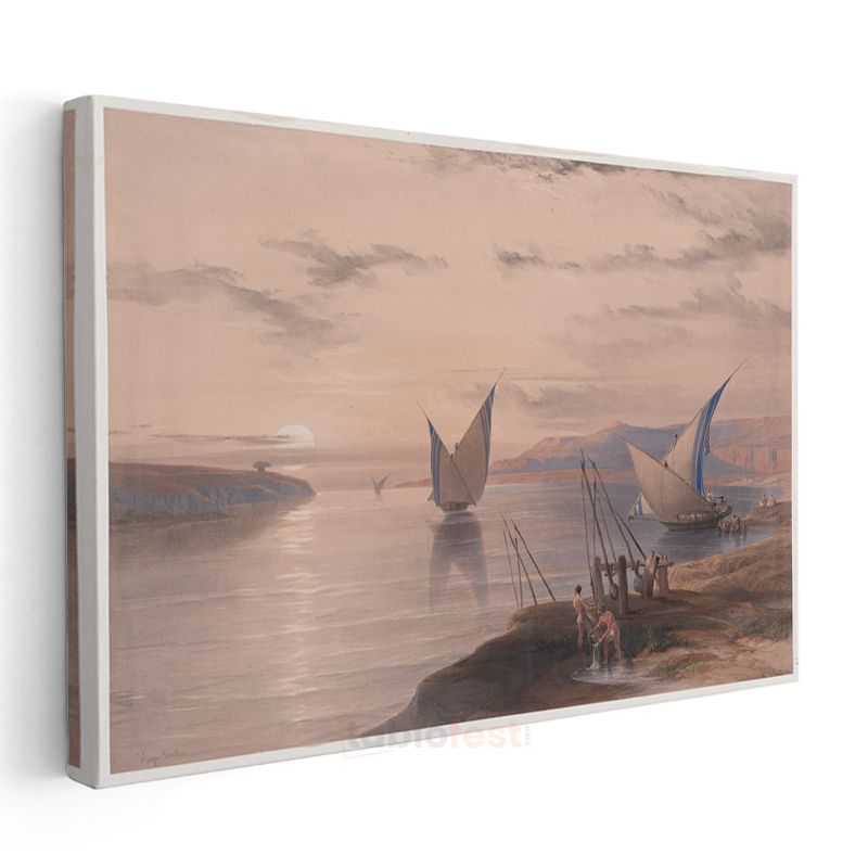 David Roberts - Nil Nehri Manzarası Kanvas Tablo