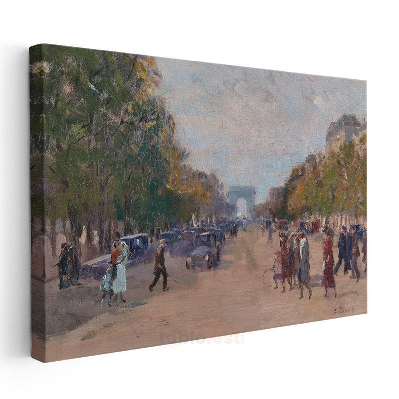 Jean Béraud - Champs-Élysées Bulvarı Kanvas Tablo