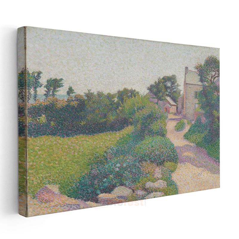 Charles Angrand - Kır Evi Yolu Kanvas Tablo