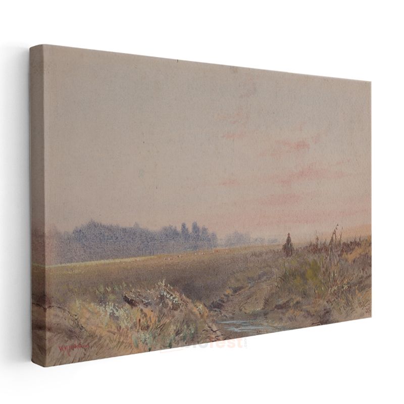 William Turner - Kırsal Manzara ve Atlı Kanvas Tablo