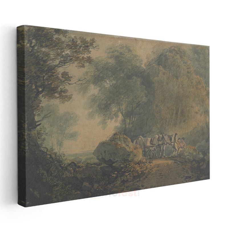 Thomas Gainsborough - Orman Yolunda Yolculuk Kanvas Tablo