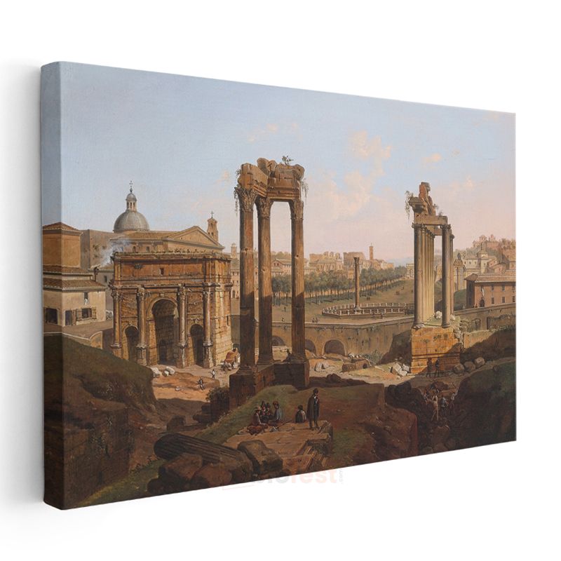 Giovanni Paolo Panini - Roma Forum Kalıntıları Kanvas Tablo