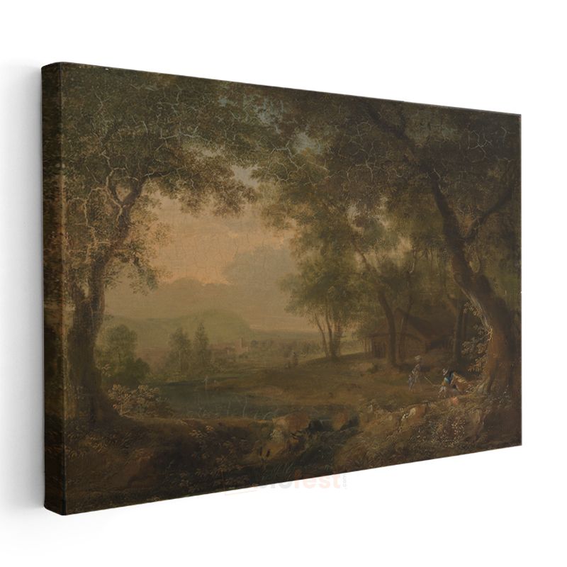 Claude Lorrain - Pastoral Manzara Kanvas Tablo