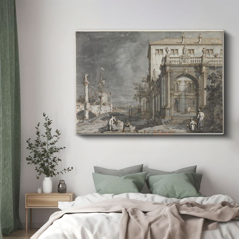 Canaletto - Venedik Sarayı Kanvas Tablo