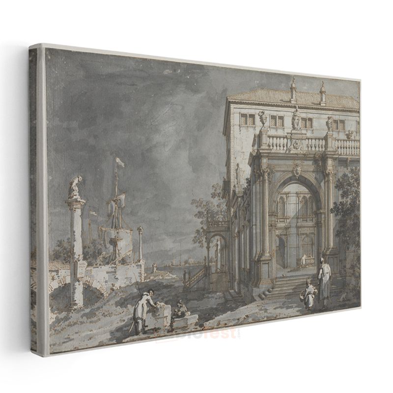 Canaletto - Venedik Sarayı Kanvas Tablo