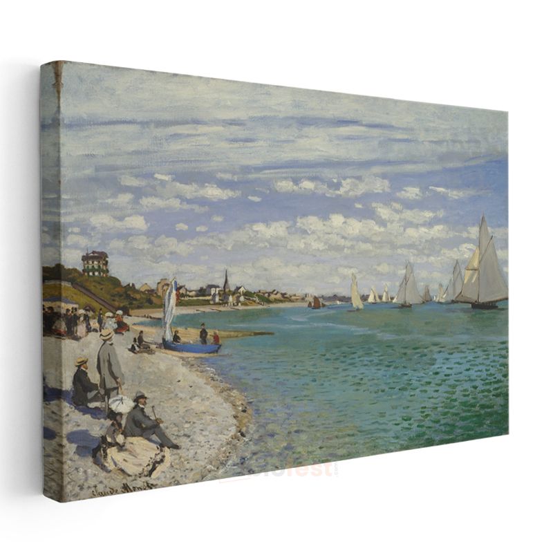 Claude Monet - Sainte-Adresse Plajı Kanvas Tablo