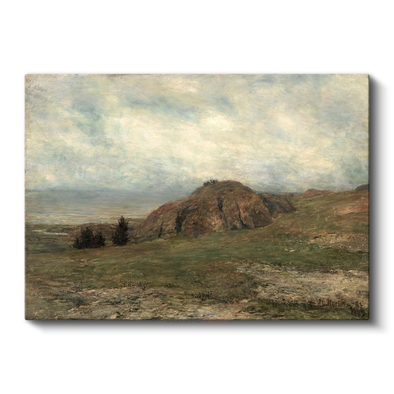 Charles-François Daubigny - Tepeler Manzarası Kanvas Tablo