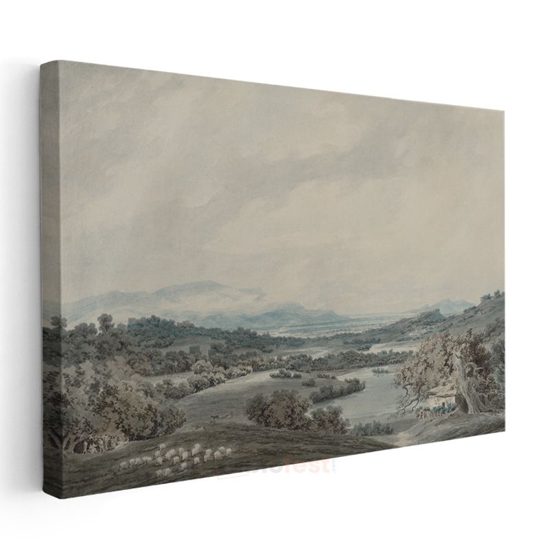 John Constable - İngiliz Kırsal Manzarası Kanvas Tablo
