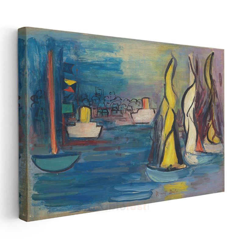 Raoul Dufy - Yelkenliler Limanı Kanvas Tablo