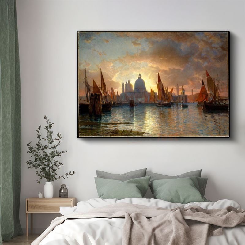 Thomas Moran - Venice, Santa Maria della Salute Kanvas Tablo