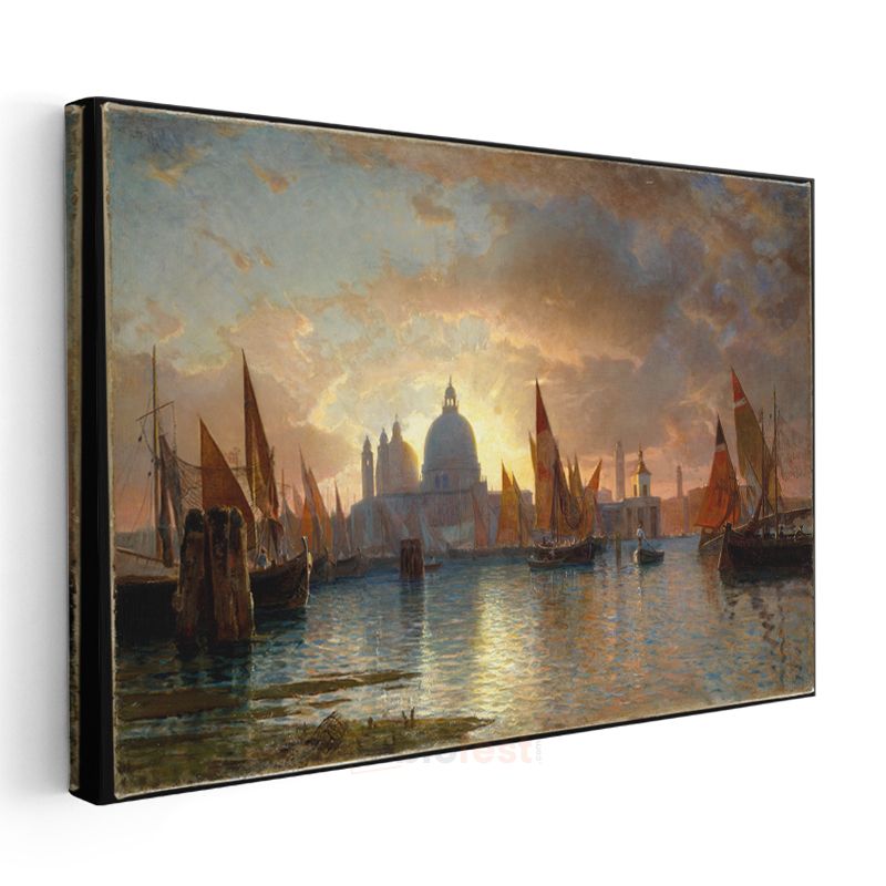 Thomas Moran - Venice, Santa Maria della Salute Kanvas Tablo