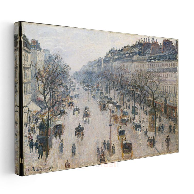 Camille Pissarro - Boulevard Montmartre Kanvas Tablo