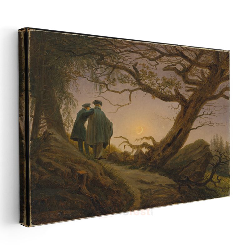 Caspar David Friedrich - Two Men Contemplating the Moon Kanvas Tablo