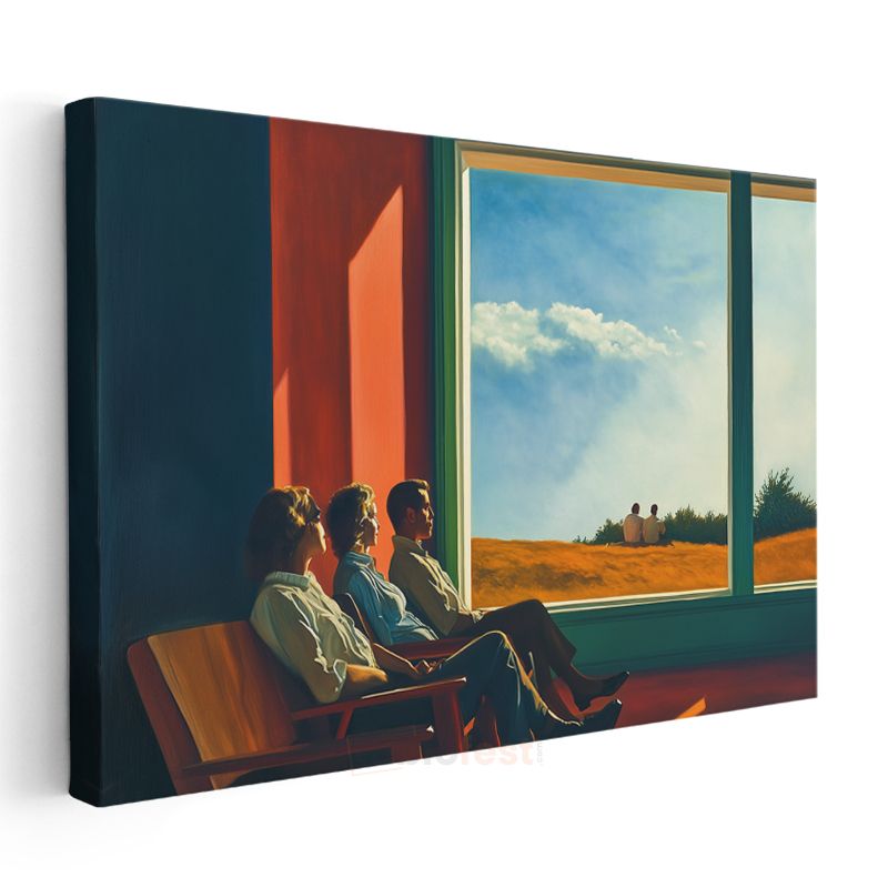 Edward Hopper - Güneşteki İnsanlar Kanvas Tablo