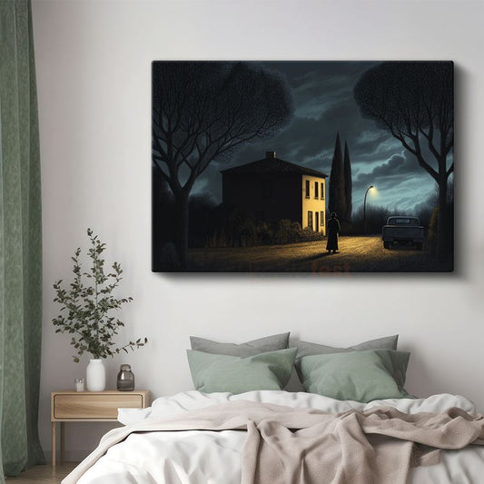 René Magritte - Gece Evi Kanvas Tablo