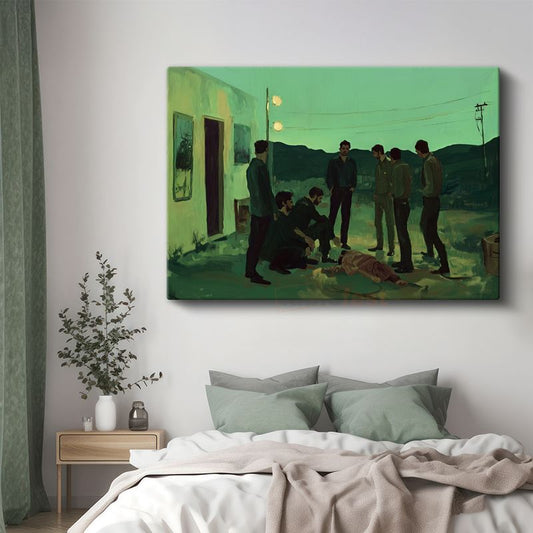 Midjourney - Gece Buluşması Kanvas Tablo
