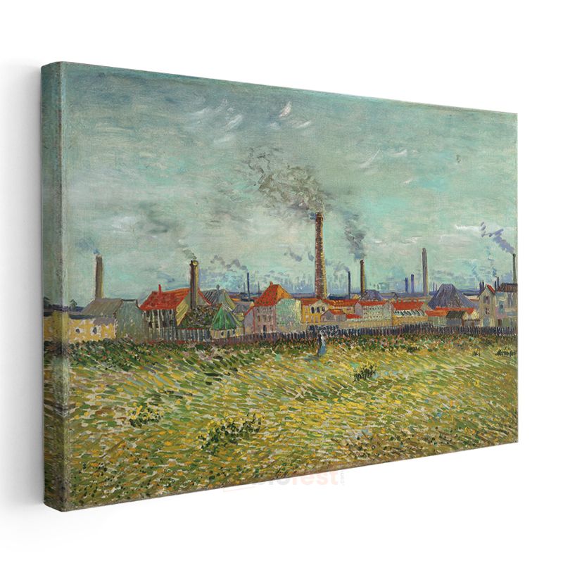 Vincent van Gogh - Fabrikalar Manzarası Kanvas Tablo