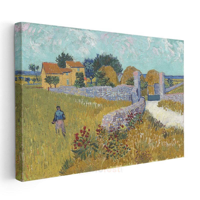 Vincent van Gogh - Arles'teki Çiftlik Evi Kanvas Tablo