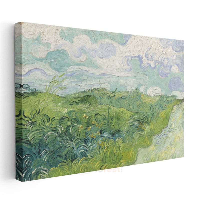 Vincent van Gogh - Yeşil Buğday Tarlaları Kanvas Tablo