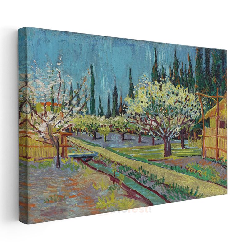 Vincent van Gogh - Çiçek Açan Meyve Bahçesi Kanvas Tablo