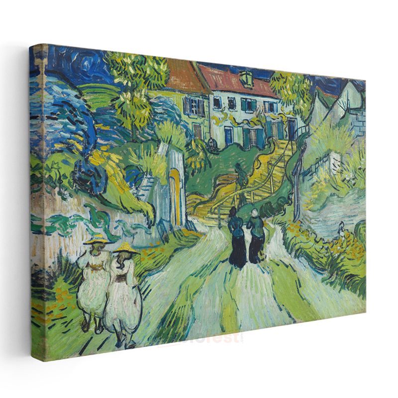 Vincent van Gogh - Auvers'deki Merdiven Kanvas Tablo