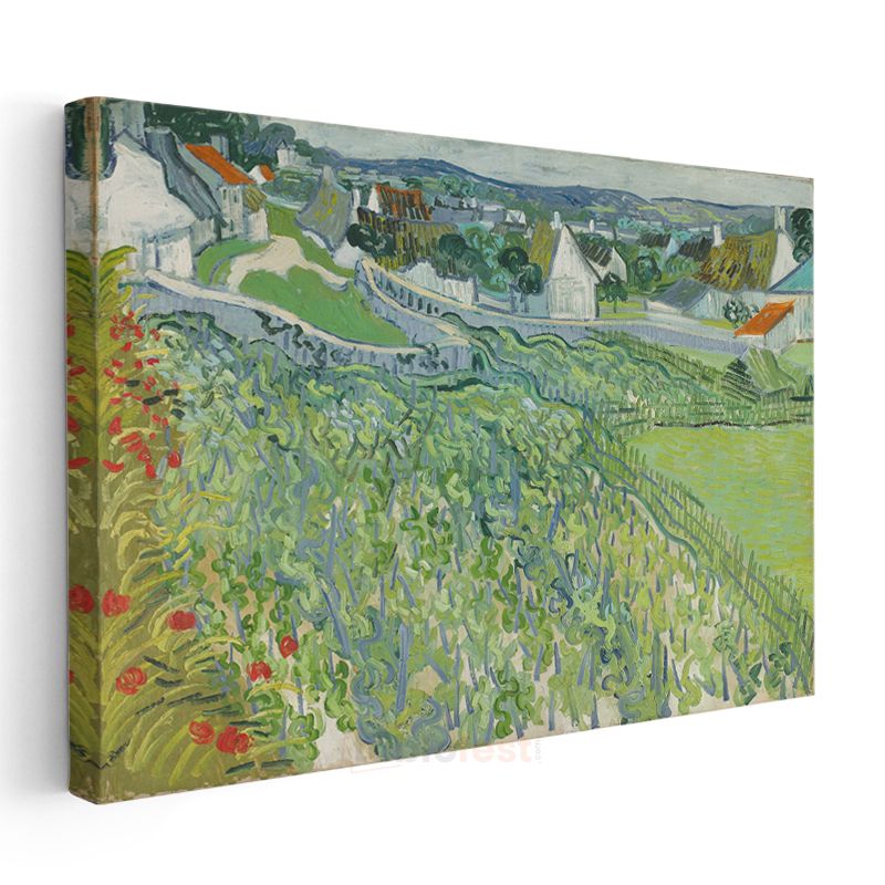 Vincent van Gogh - Auvers'deki Evler Kanvas Tablo