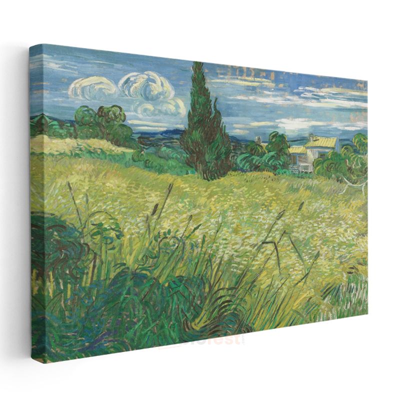 Vincent van Gogh - Servi Ağacı ve Buğday Tarlası Kanvas Tablo