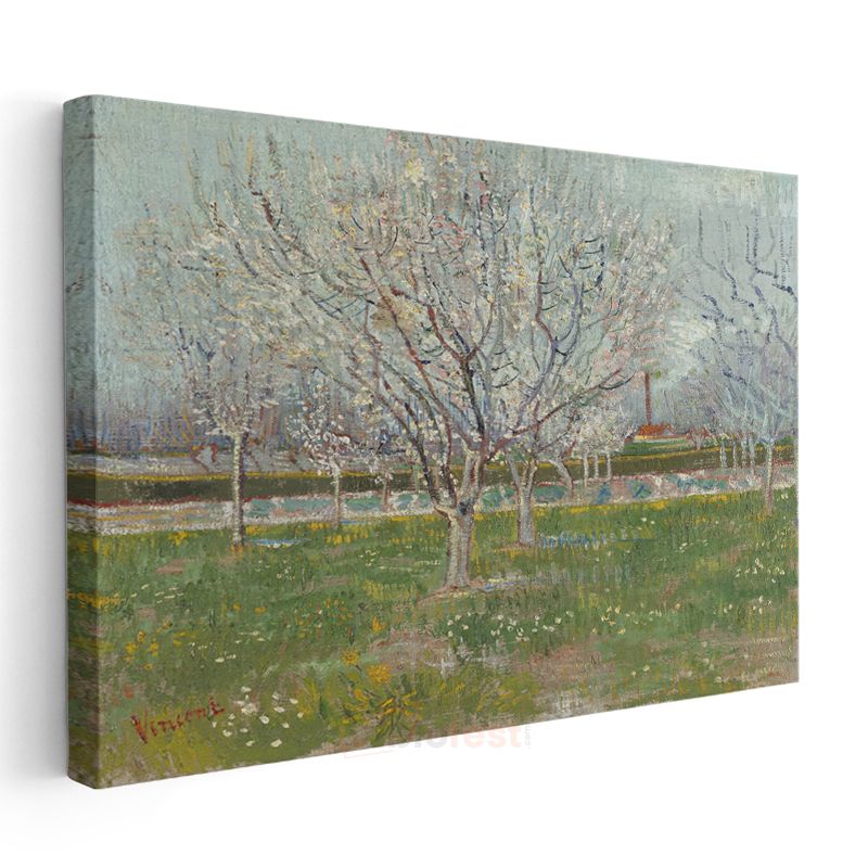 Vincent van Gogh - Çiçek Açan Meyve Ağaçları Kanvas Tablo