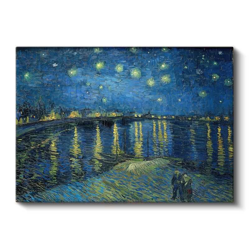 Vincent van Gogh - Rhône Üzerinde Yıldızlı Gece Kanvas Tablo