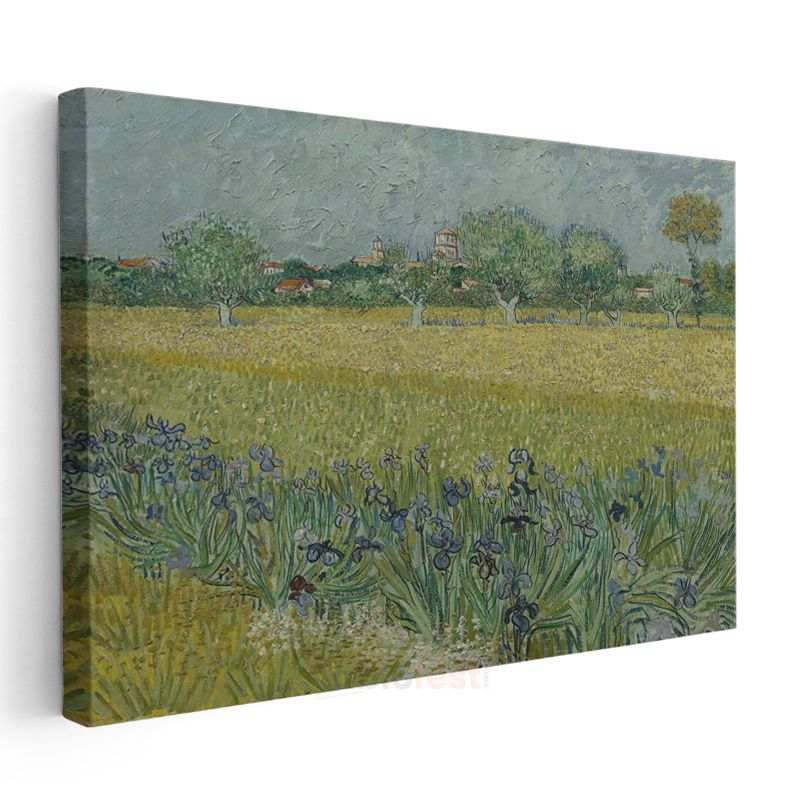 Vincent van Gogh - Süsenli Buğday Tarlası Kanvas Tablo