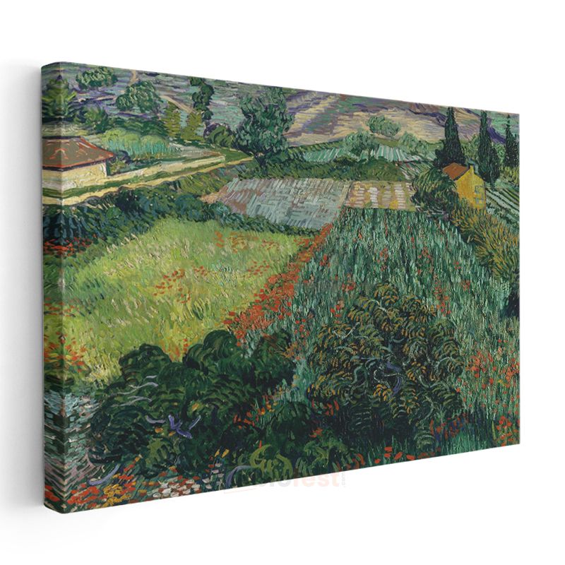 Vincent van Gogh - Haşhaşlı Tarla Manzarası Kanvas Tablo