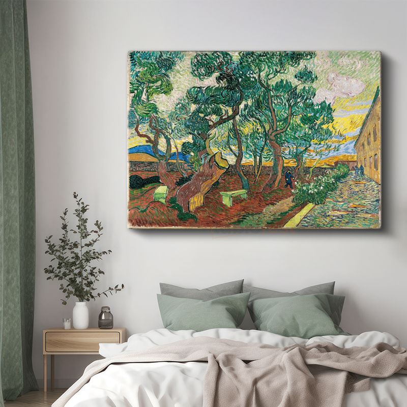 Vincent van Gogh - Hastane Bahçesi Kanvas Tablo
