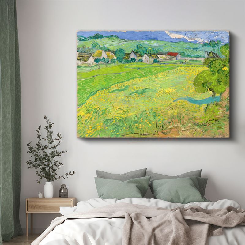 Vincent van Gogh - Yeşil Buğday Tarlaları Kanvas Tablo