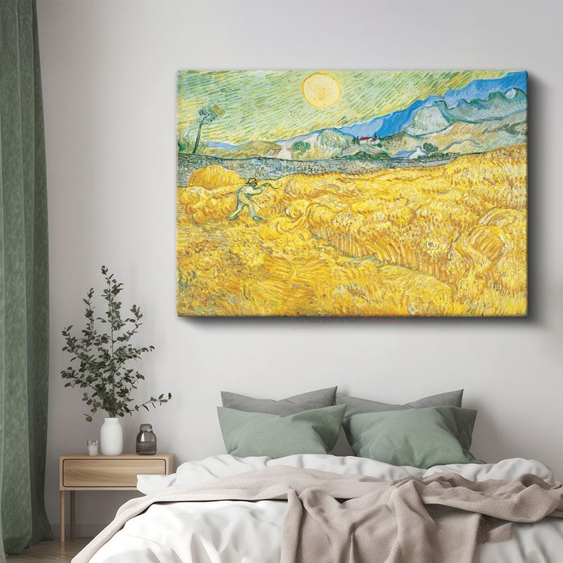 Vincent van Gogh - Buğday Tarlası ve Orakçı Kanvas Tablo